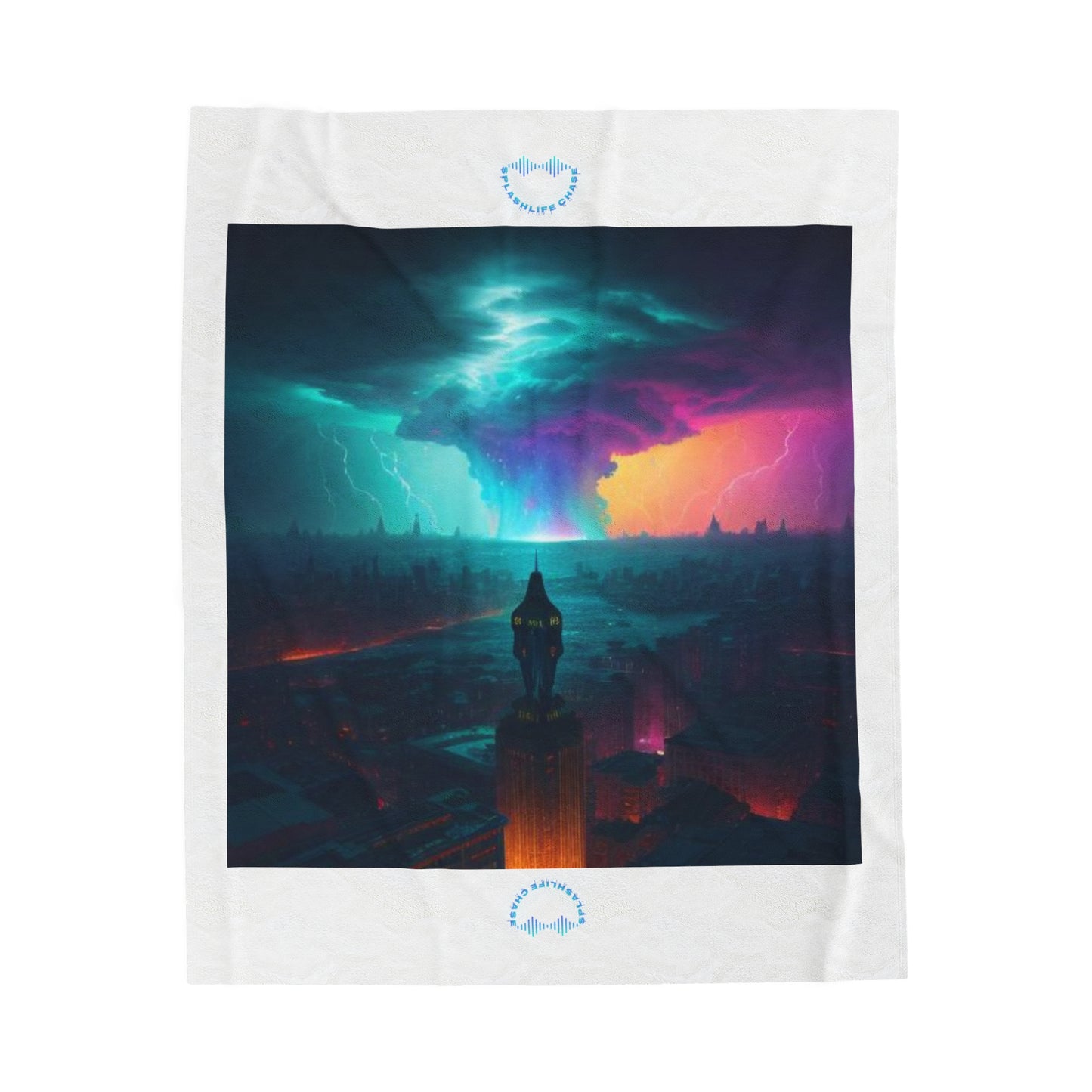 The Perfect Storm Plush Blanket (White)